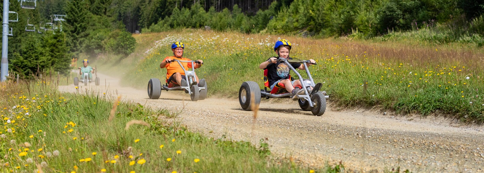 Mountaincartfahren, so nah an Wien